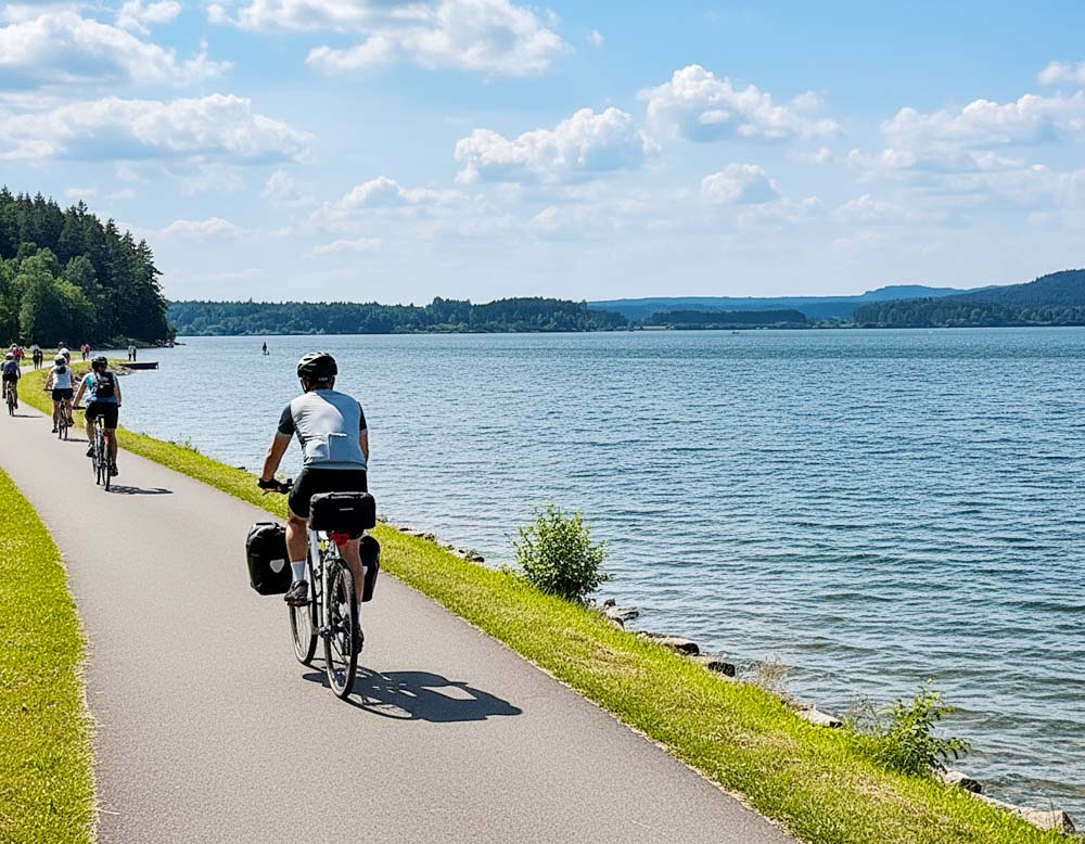 Fahrradtour um den Brombachsee