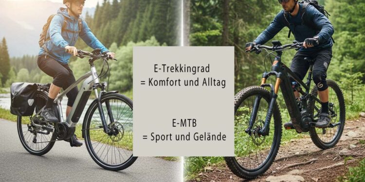 Unterschiede zwischen E‑Trekkingrad und E‑MTB