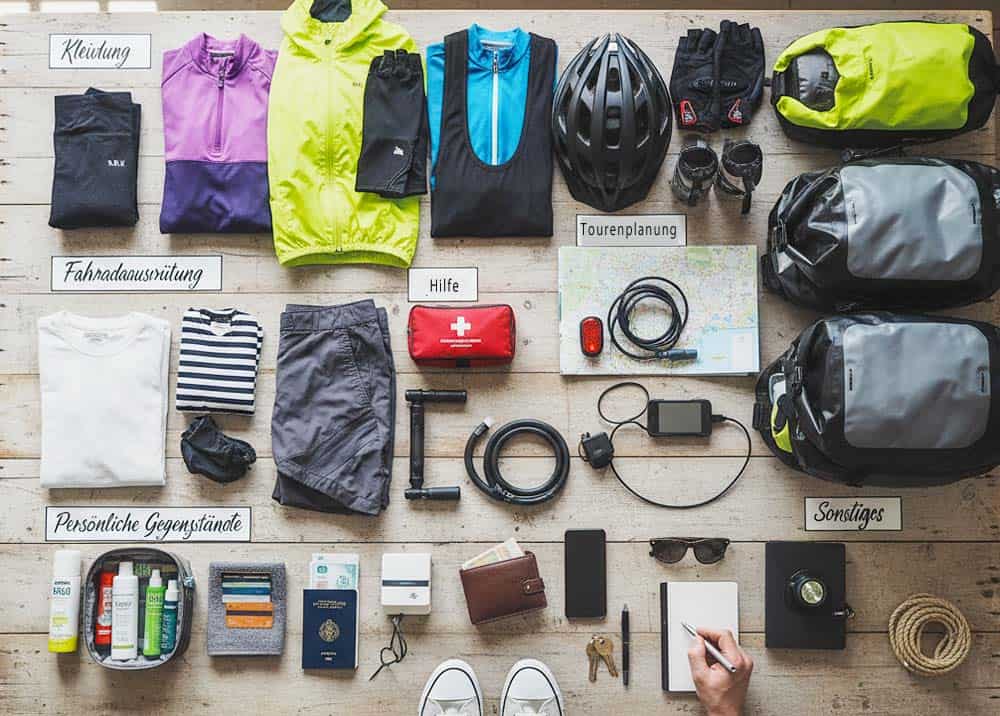 Packliste für Radtour Packliste für Radtour