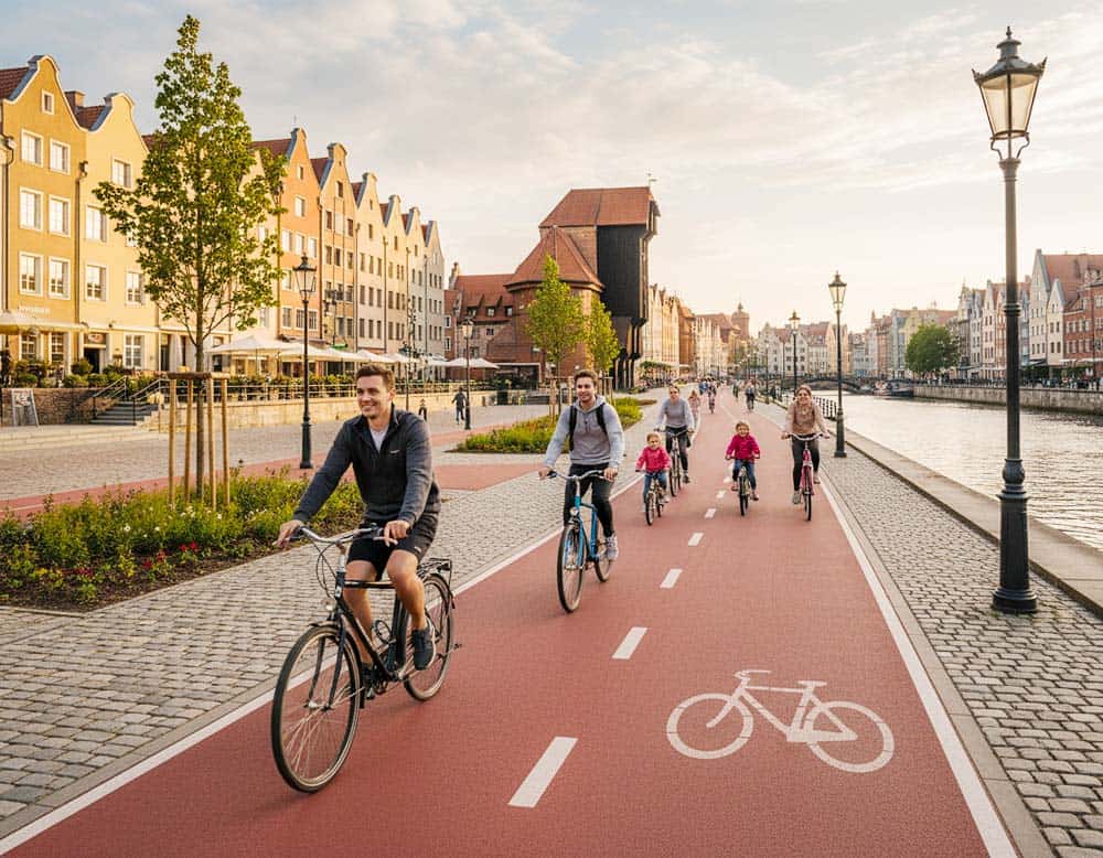 Radwege durch Danzig