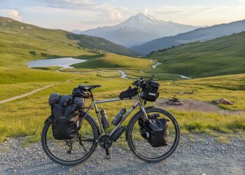 Trekkingrad für eine lange Fahrradtour