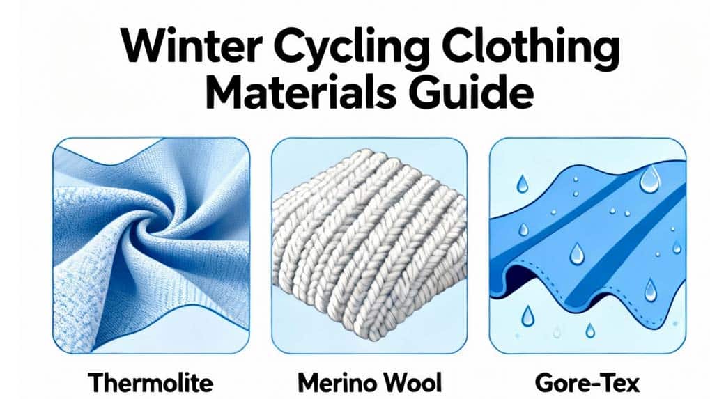 Material von Winterbekleidung zum Fahrradfahren