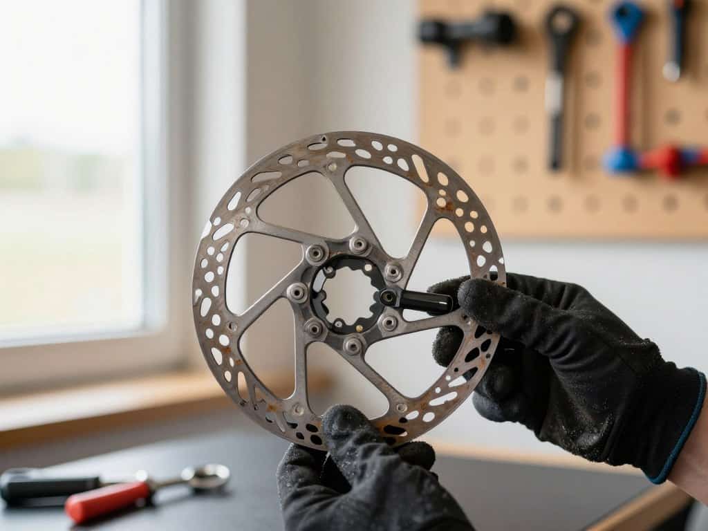 Bremsscheibe prüfen MTB – Riefen, Hitzeverfärbung und Kantenbildung