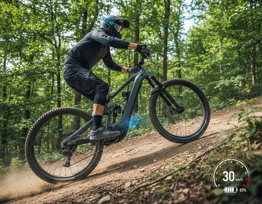 Du betrachtest gerade Motorunterstützung am E-MTB bewusst dosieren für effizientes Klettern